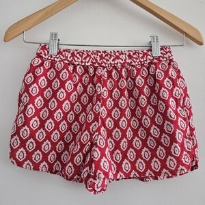 Vineyard Vines Girls Red & White Diamonds Shorts Size Small (7-8)